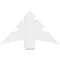 Ekena Millwork Alberta Architectural Grade PVC Gable Bracket, 36"W x 21"H x 6"D x 6"F, 14/12 Pitch GBP036X21X0606ALB00 - alternate 3
